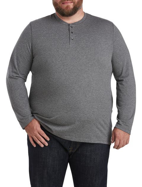 Big & Tall Wicking Long-Sleeve Henley Shirt