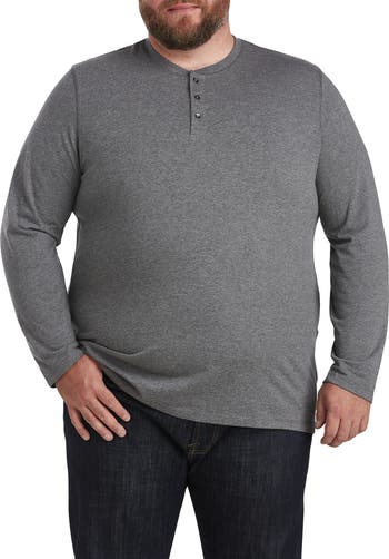 T-shirt Homme Manches Longues Col Henley - Mode Décontracté, Sport, Travail, Uni