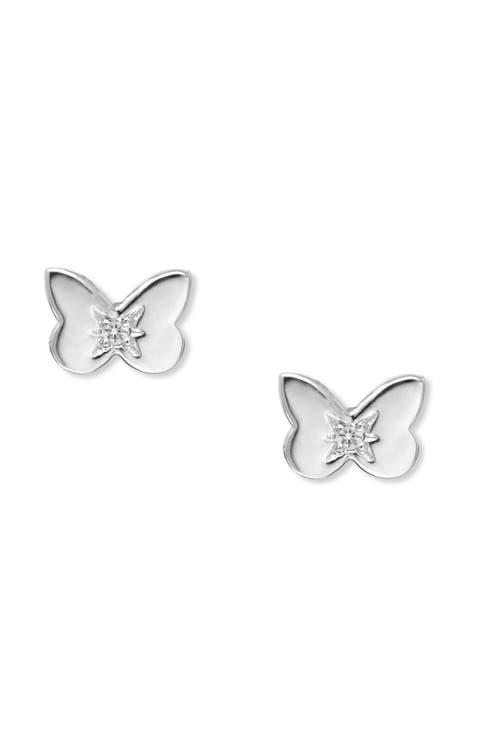 Jac + Jo Icon Mini Butterfly Stud Earrings