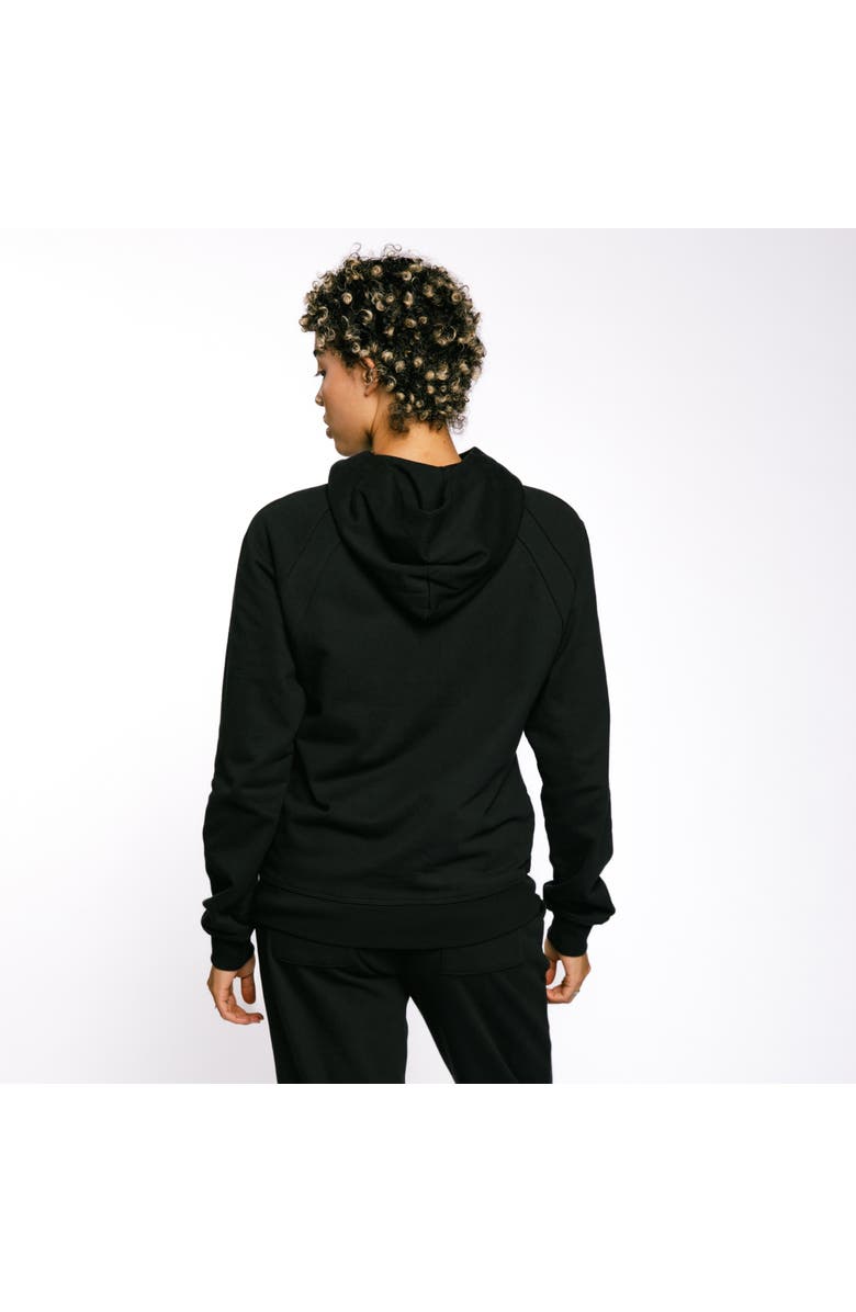 TomboyX French Terry Full Zip Hoodie, Alternate, color, Black