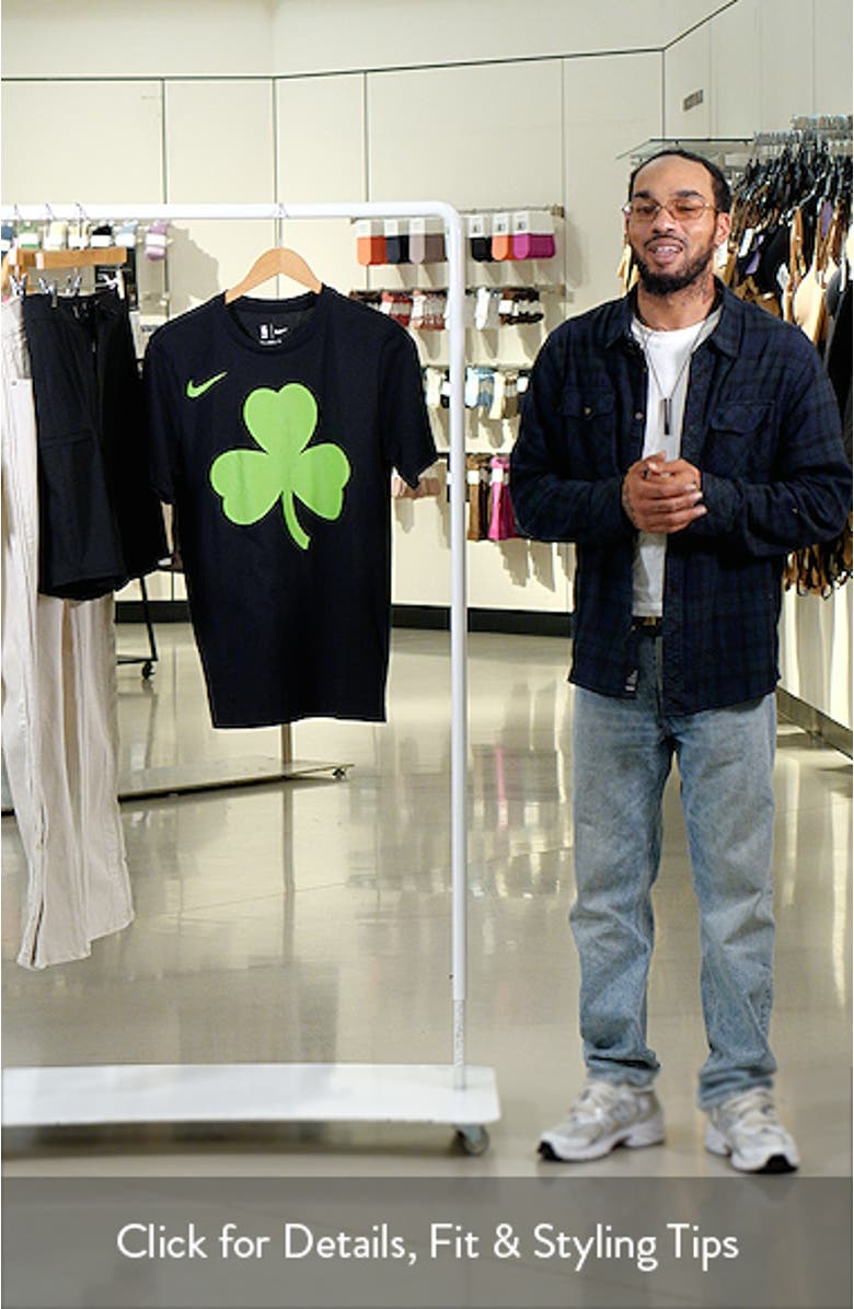 Men's Nike Black Boston Celtics 2024/25 City Edition Essential Logo T-Shirt, sales video thumbnail