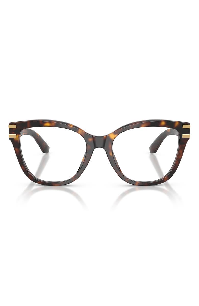 Dolce&Gabbana 55mm Butterfly Optical Glasses, Main, color, Havana / Demo Lens