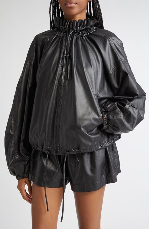 Isabel Marant Étoile Womens Isabel Marant Etoile Neela Ruched Faux-leather Jacket In Black