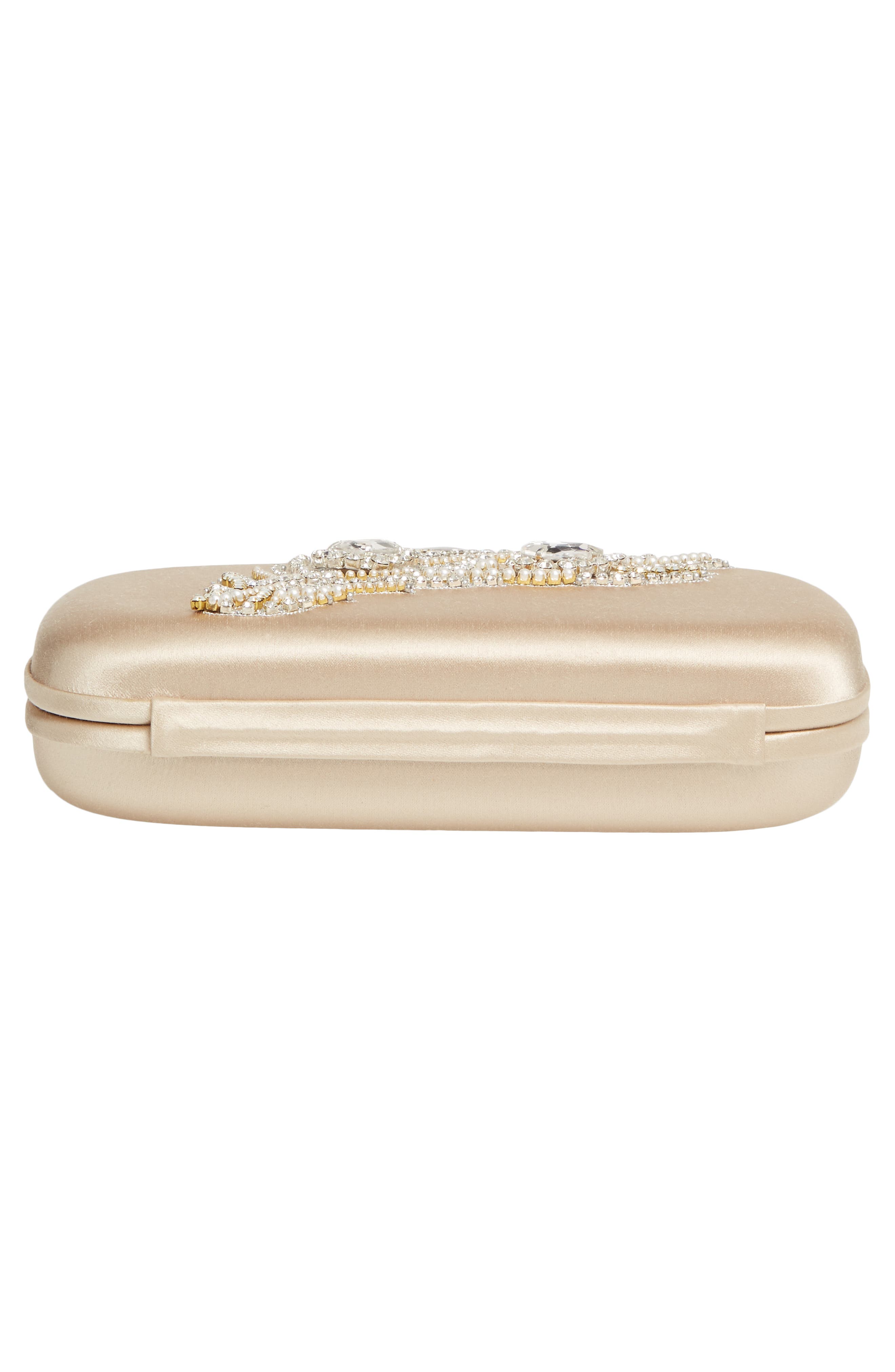 Giambattista Valli Crystal Embellished Satin Clutch, Alternate, color, 