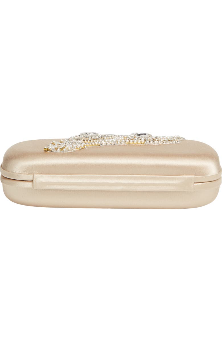 Giambattista Valli Crystal Embellished Satin Clutch, Alternate, color,