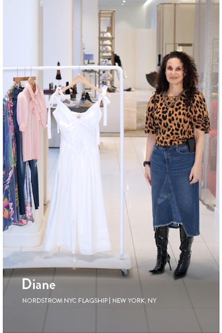 Hattie Lace-Up Stretch Cotton Blend Corset Midi Dress video