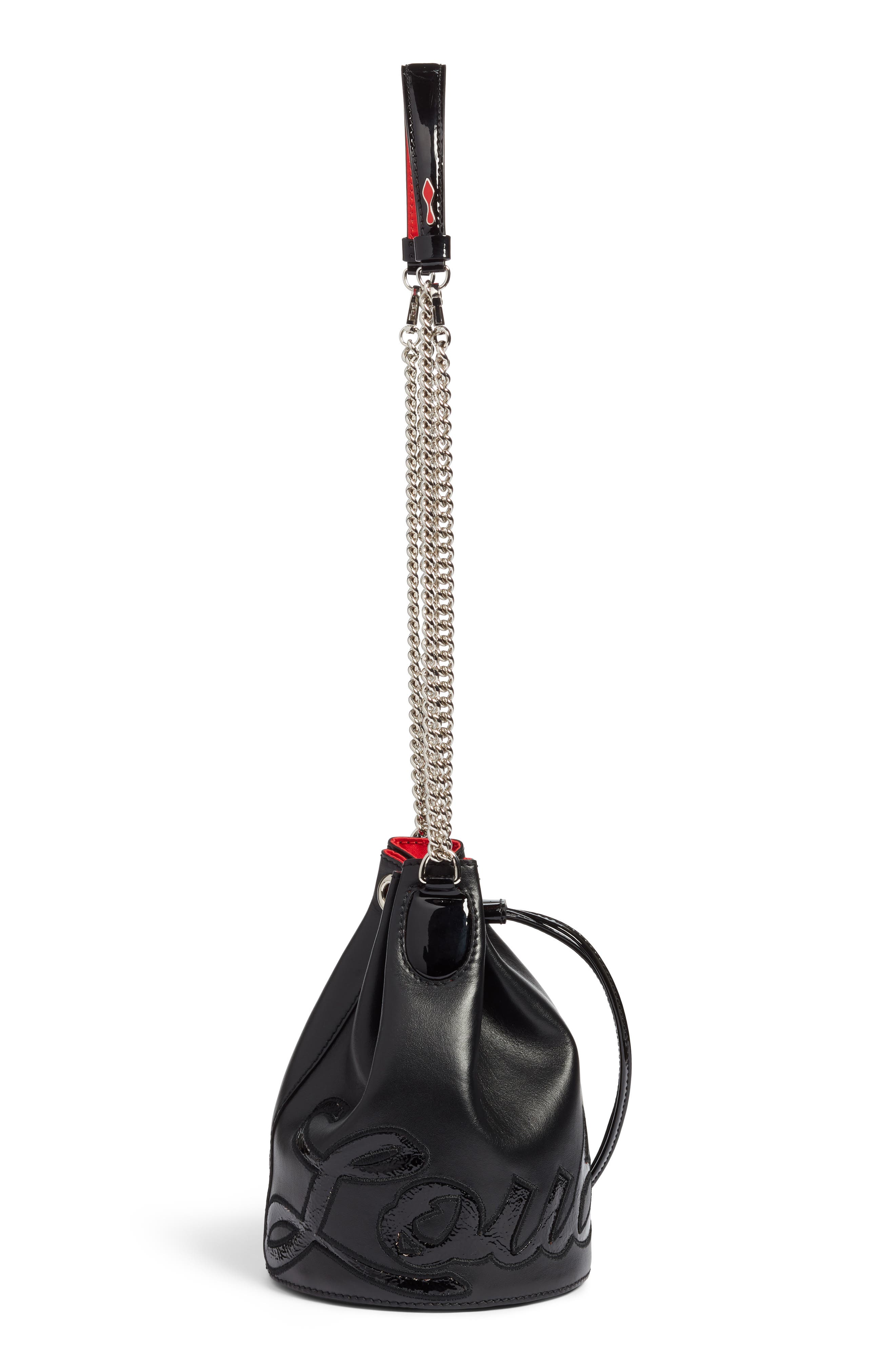 Christian Louboutin Marie Jane Calfskin Bucket Bag, Alternate, color, 