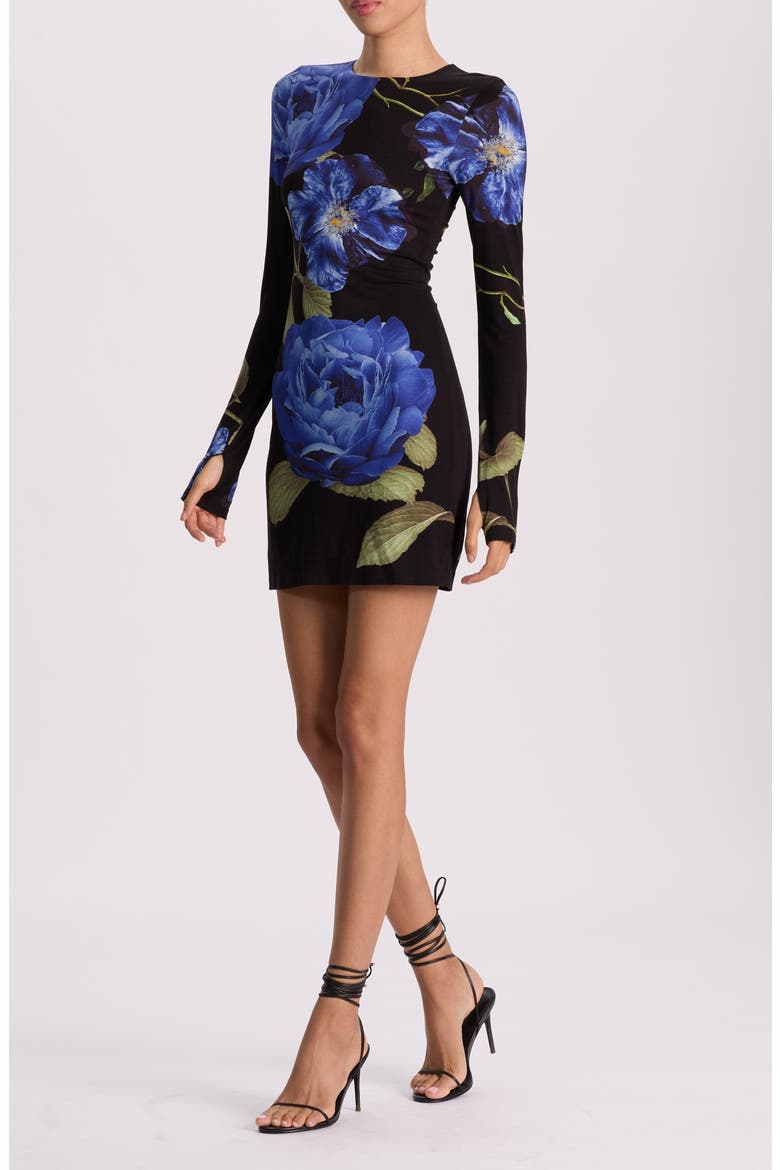 Delora Floral Print Long Sleeve Minidress, Alternate, color, LOS LOVE