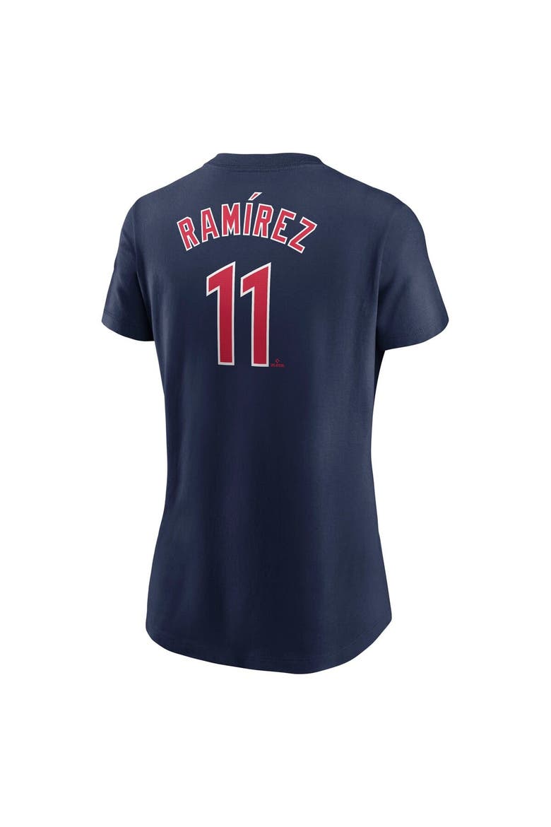 Women's Nike Jose Ramirez Navy Cleveland Guardians Fuse Name & Number T-Shirt, Alternate, color, Navy