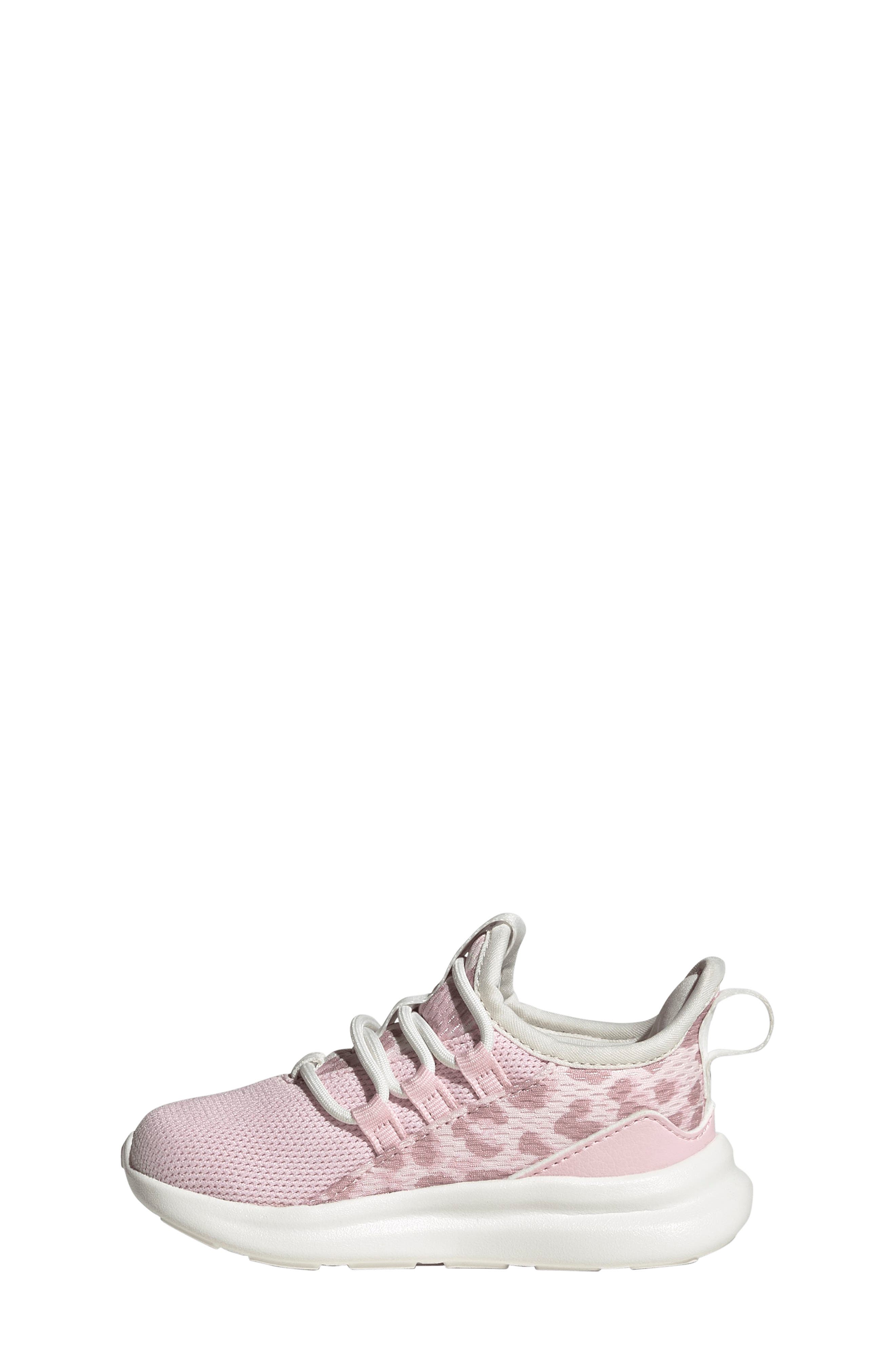 adidas Kids' Lite Racer Adapt 8.0 Sneaker, Alternate, color, White/ Pink/ Clear Pink