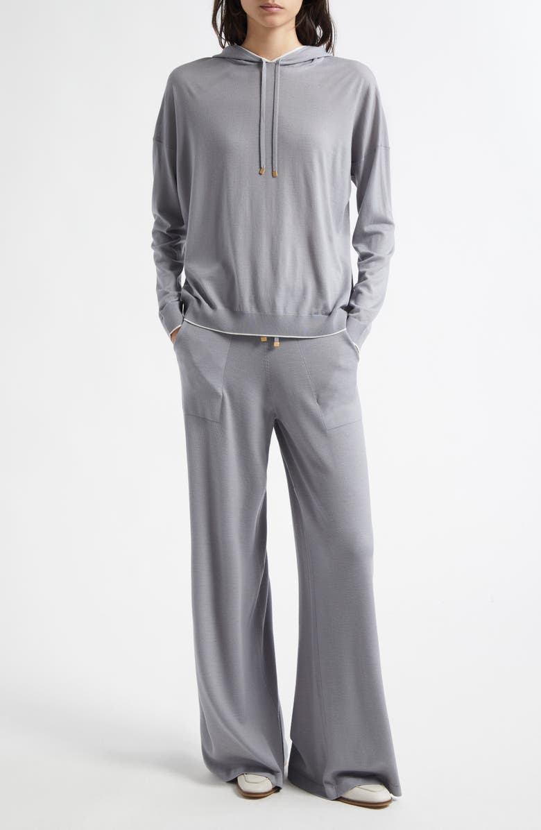 Eleventy Wool Knit Drawstring Pants, Alternate, color, New Dust