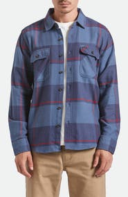Brixton Bowery Plaid Flannel Button-Up Shirt