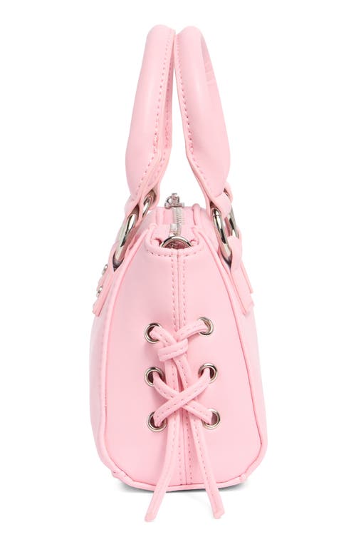 Madden Girl Whipstitch Top Handle Mini Satchel In Blush