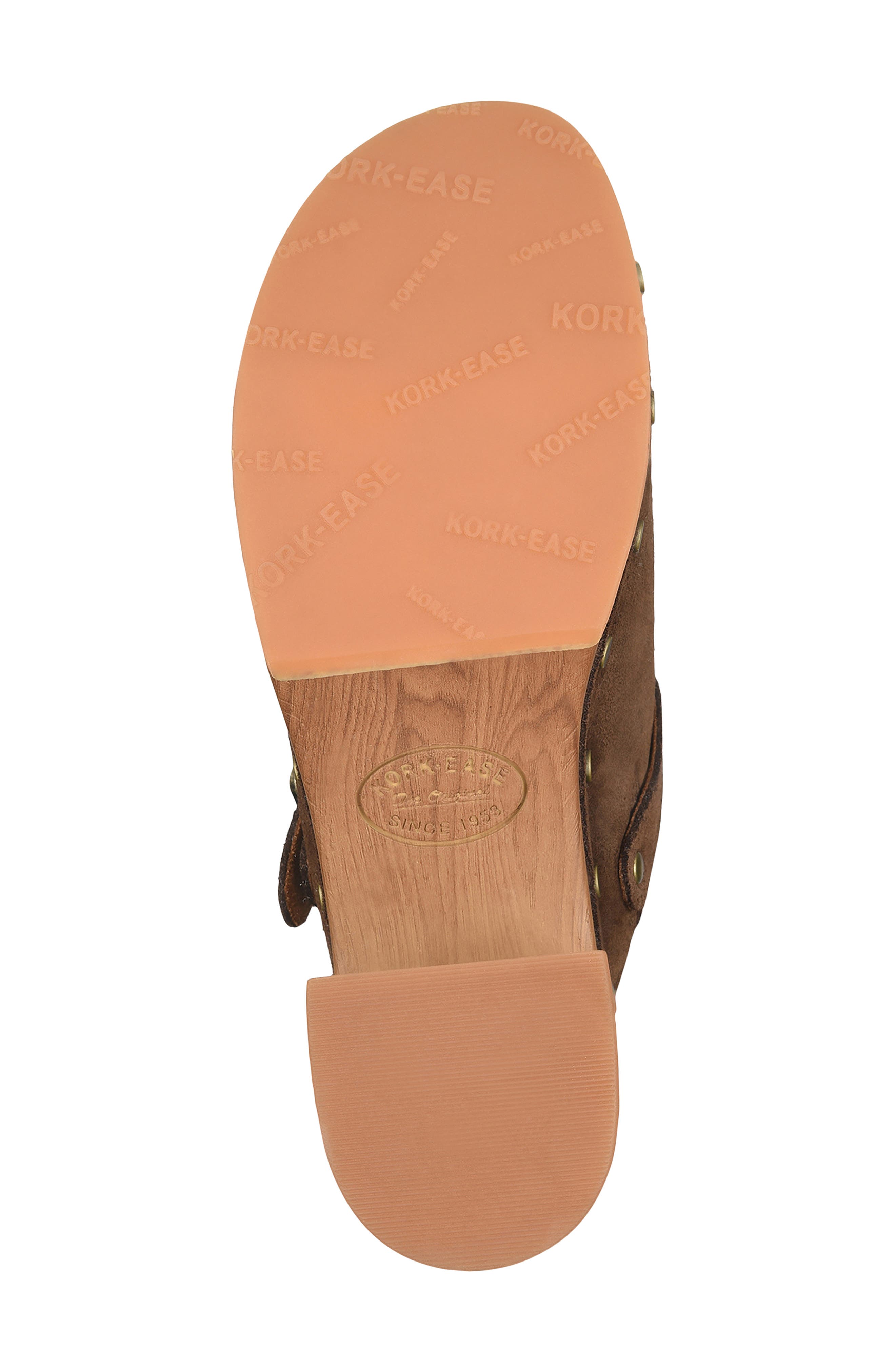Tess Studded Clog, Alternate, color, DARK BROWN SUEDE
