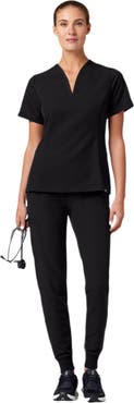 JAANUU Calix Women's 2-Pocket Tailored V-Neck Scrub Top
