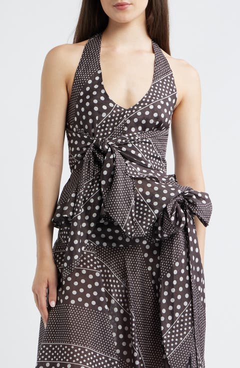 Leandra Tie Waist Halter Camisole