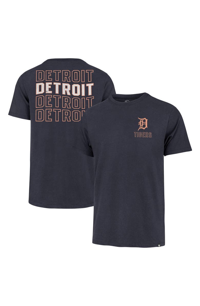 '47 Men's '47 Navy Detroit Tigers Hang Back Franklin T-Shirt, Alternate, color, 