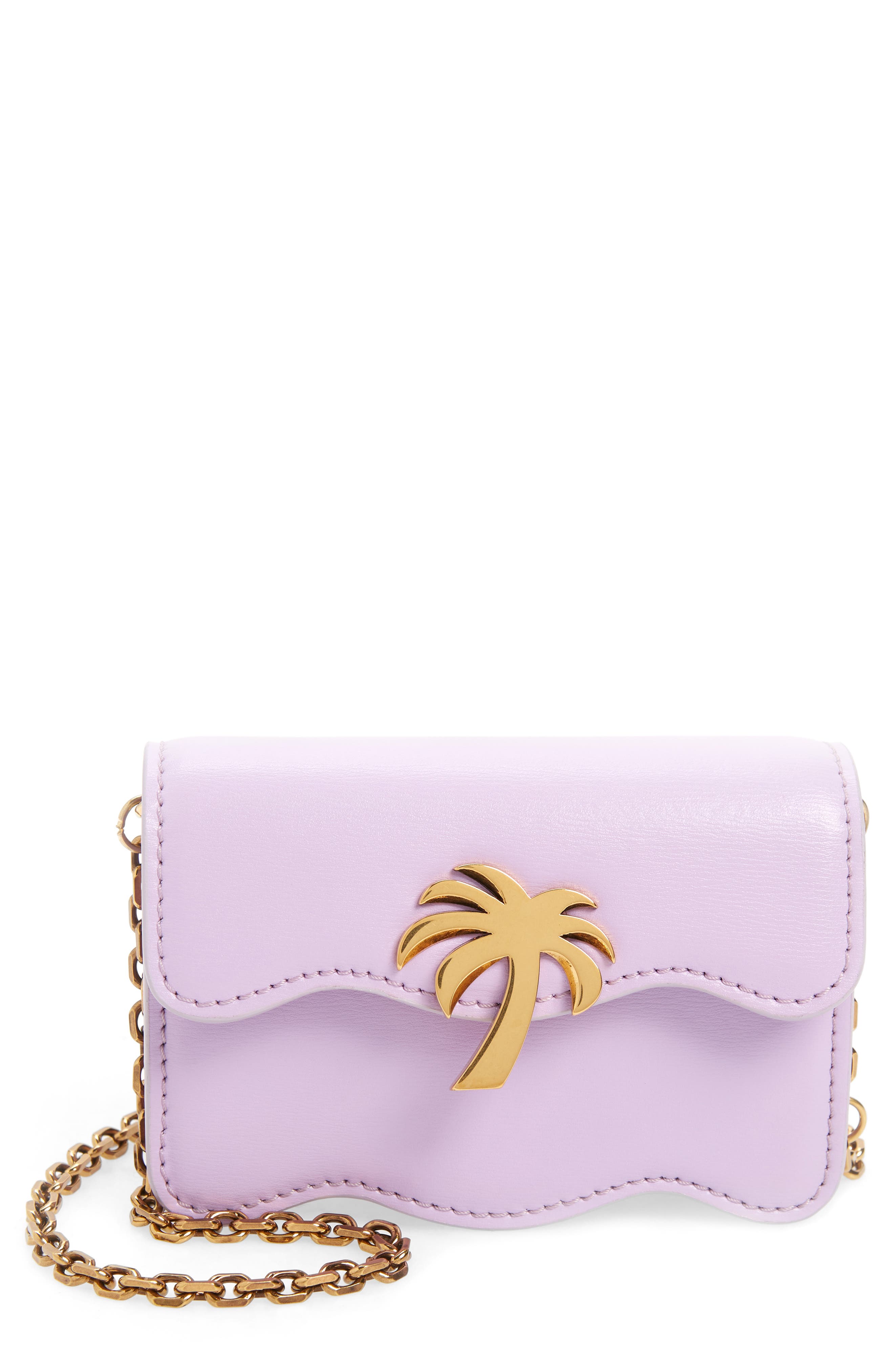 Palm Angels Palm Beach Leather Crossbody Bag, Main, color, 