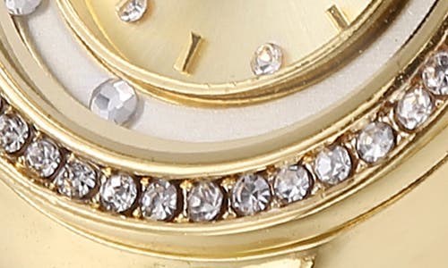 Jessica Simpson Floating Crystal Ring Watch In Gold