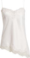 Open Edit Lace Trim Satin Camisole