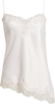 Open Edit Lace Trim Satin Camisole