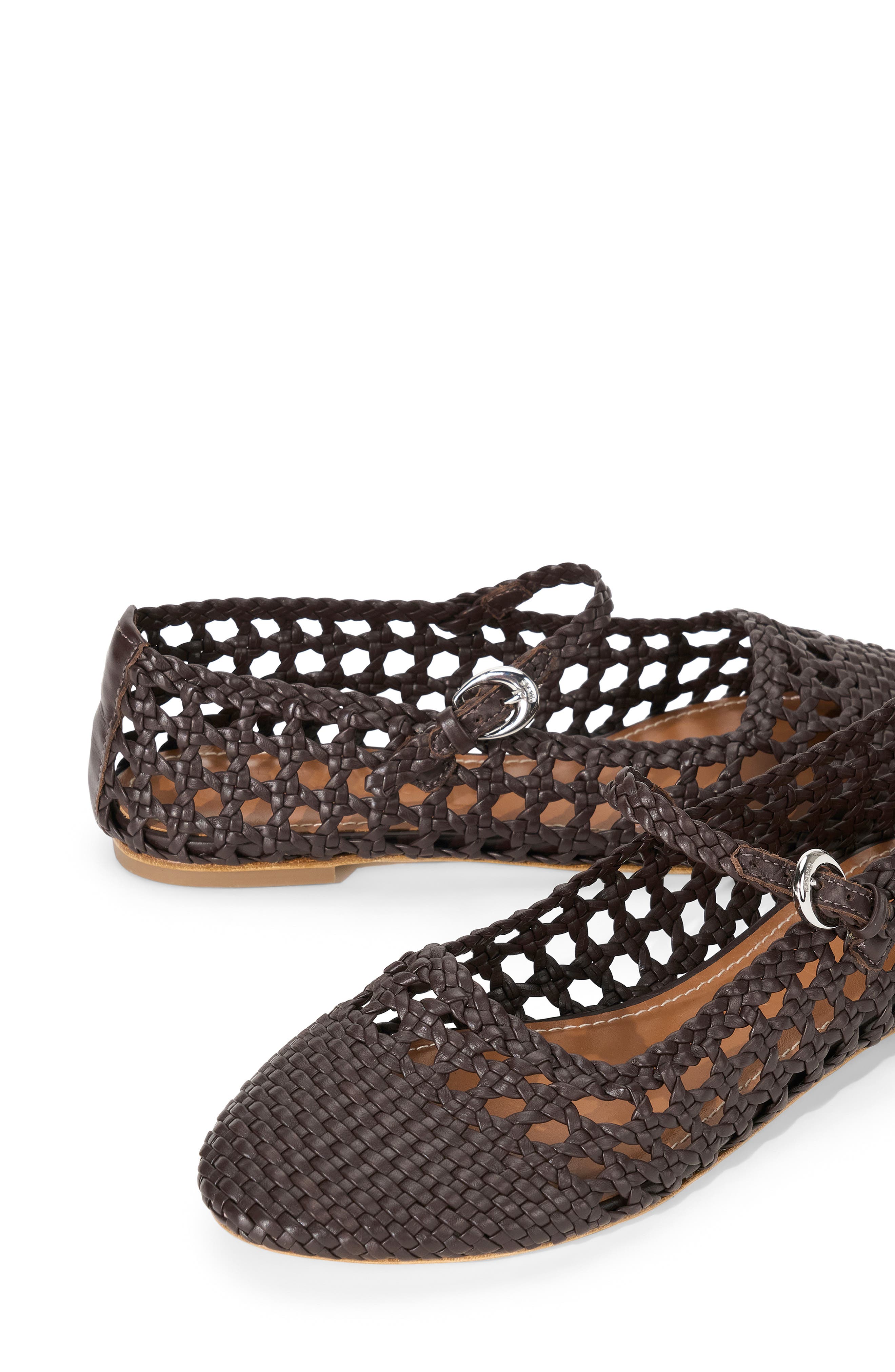 Nell Woven Mary Jane Flat, Alternate, color, ESPRESSO