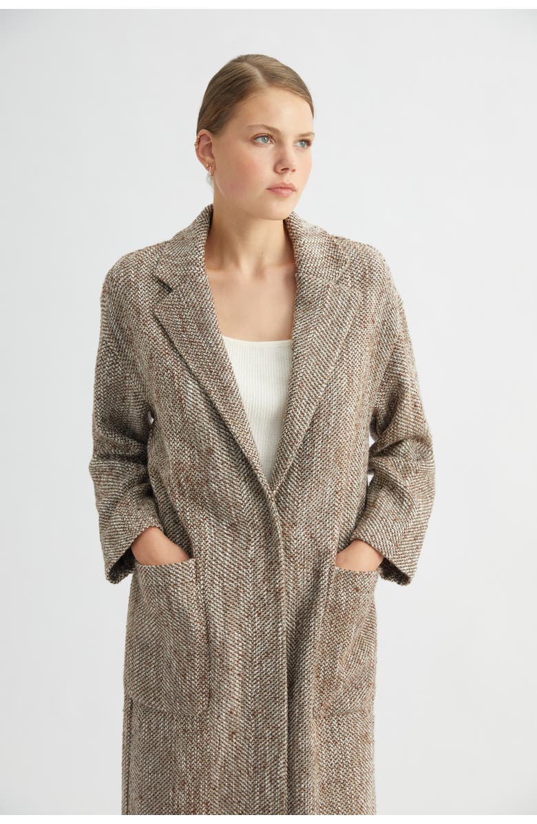 Labeca London Oversized Herringbone Coat, Alternate, color,
