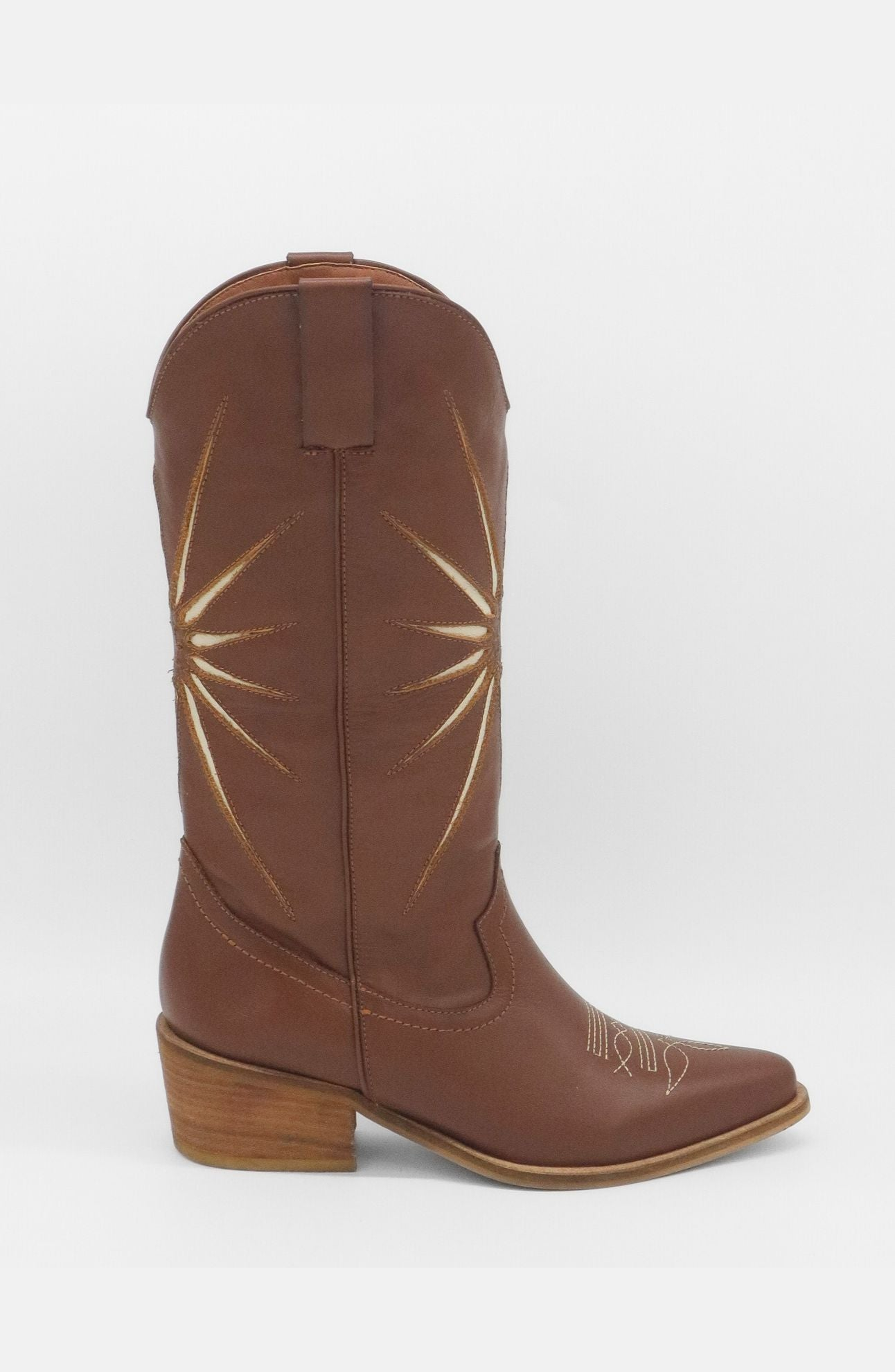 STIVALI NEW YORK Moonrise Cowboy Boots, Alternate, color, Cognac