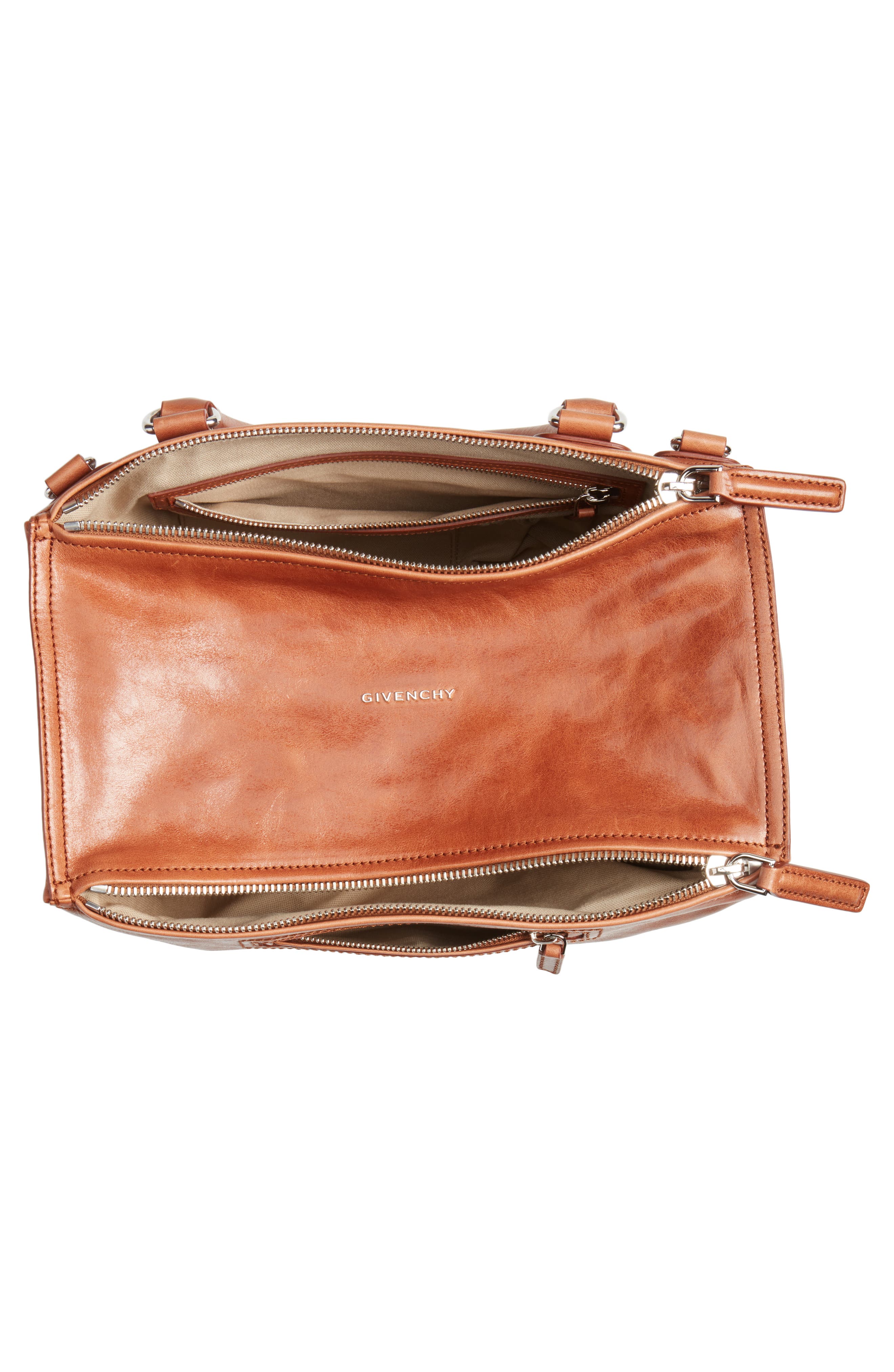 Givenchy Medium Pandora Shiny Aged Leather Satchel, Alternate, color, 