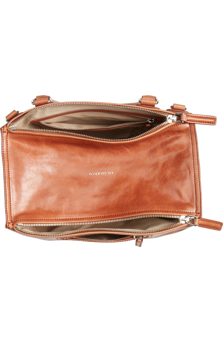 Givenchy Medium Pandora Shiny Aged Leather Satchel, Alternate, color,