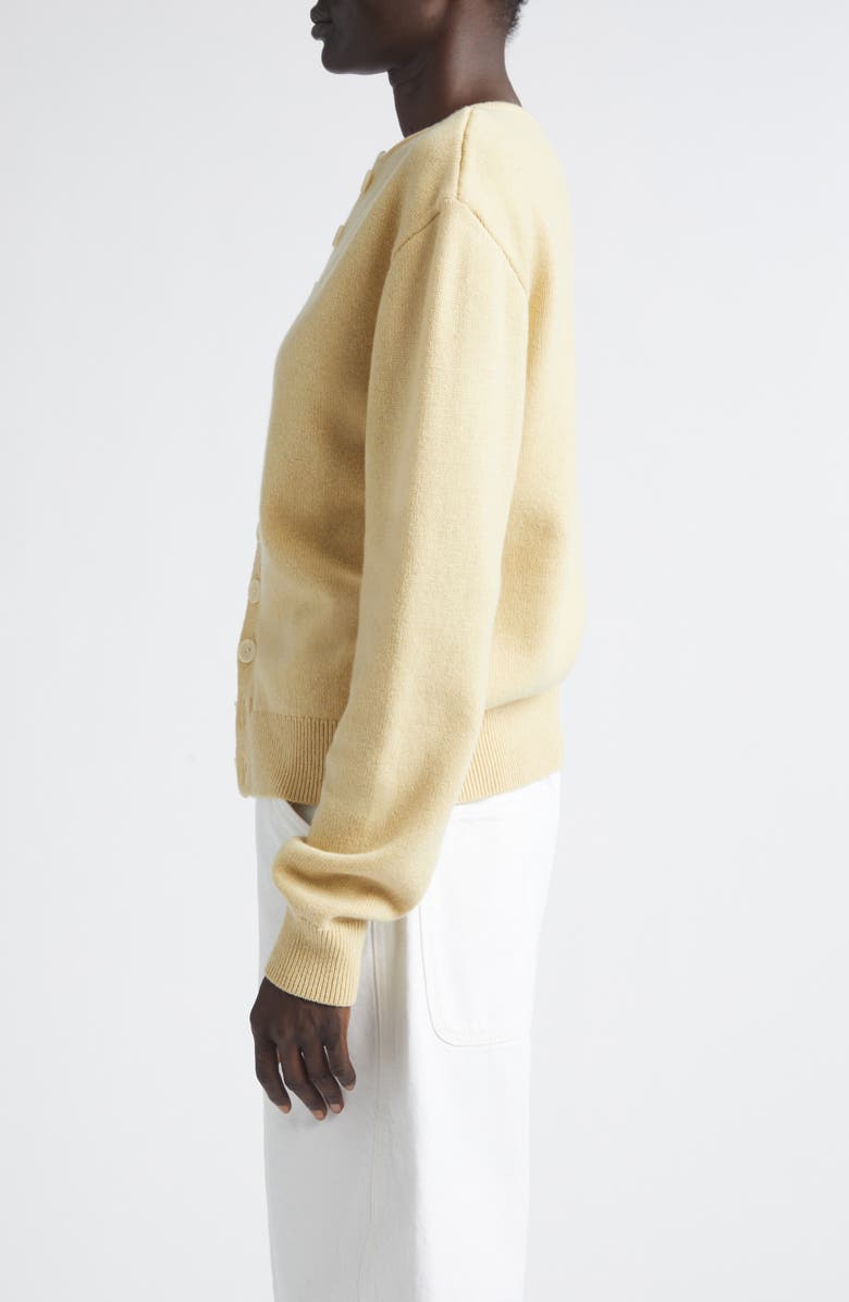 Lemaire Reversible Cashmere & Wool Cardigan, Alternate, color, Butter