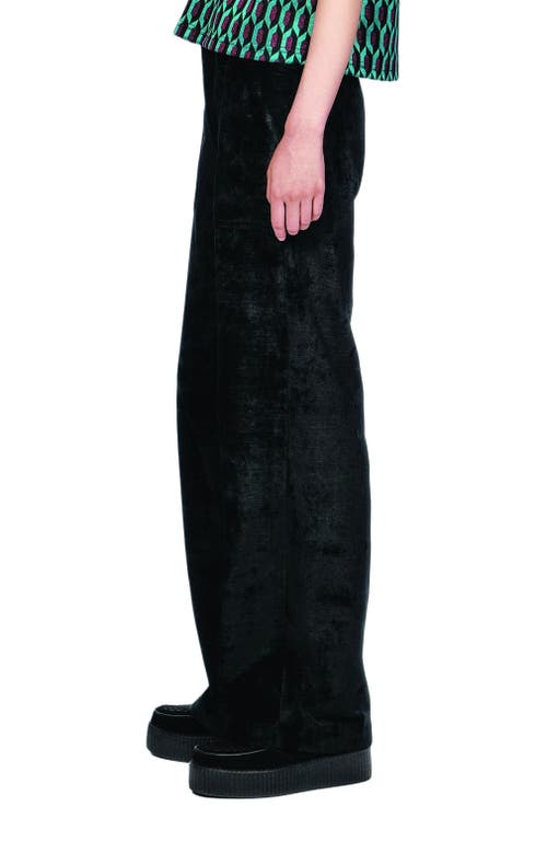 Anna Sui Velour Pants In Green