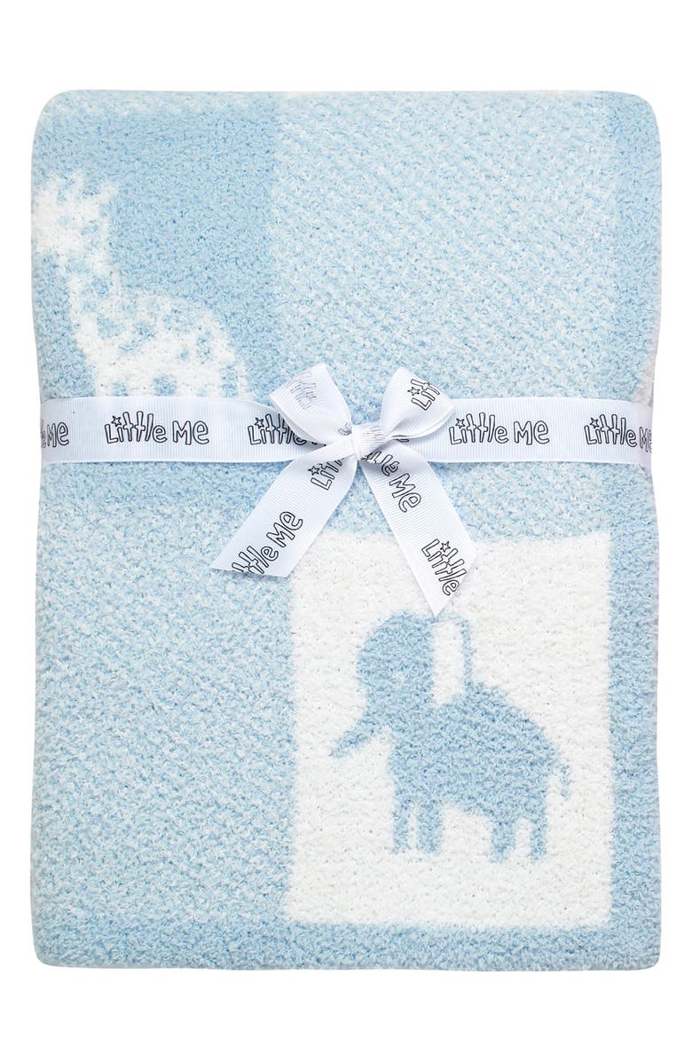 Little Me Elephant Chenille Blanket, Main, color, Blue