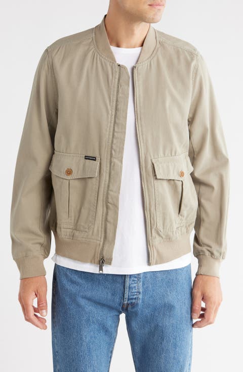Cotton Twill Utility Bomber Jacket