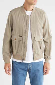 Lucky Brand Cotton Twill Utility Bomber Jacket