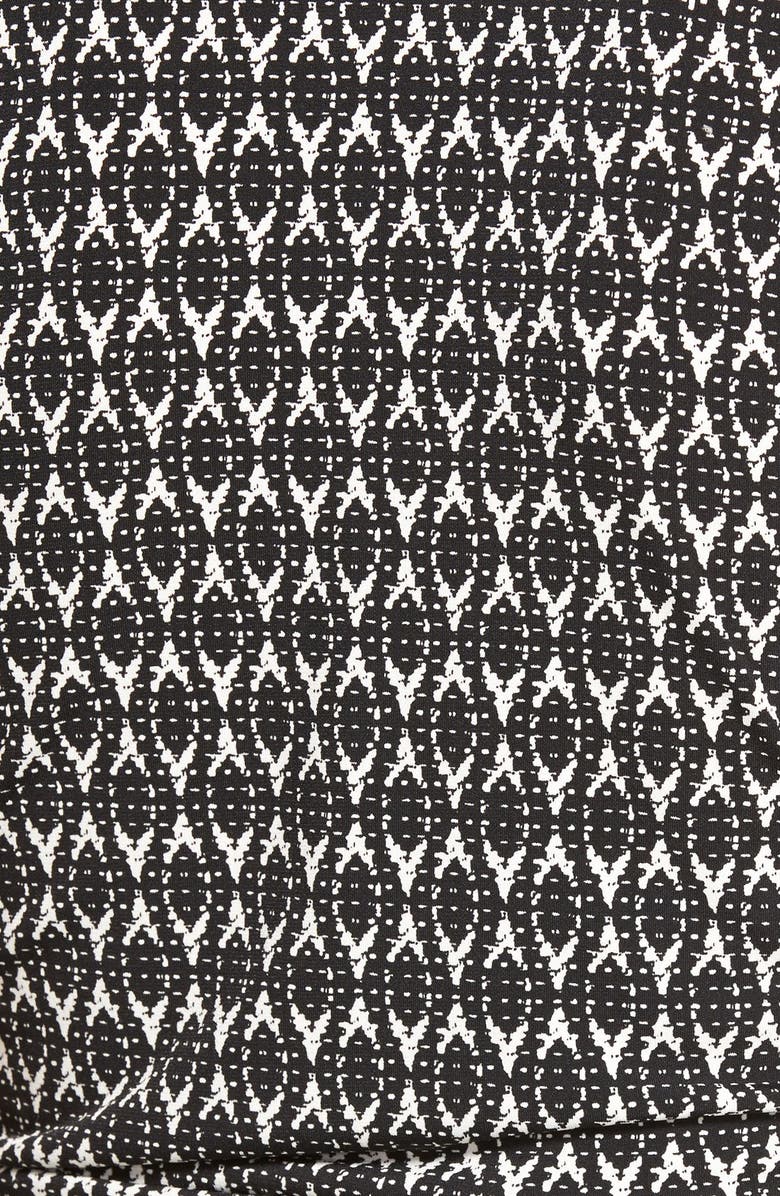 Vince Camuto 'Sahara' Print Pleated V-Neck Top, Alternate, color, 