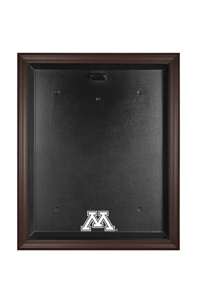 FANATICS AUTHENTIC Minnesota Golden Gophers Brown Framed Logo Jersey Display Case, Main, color,
