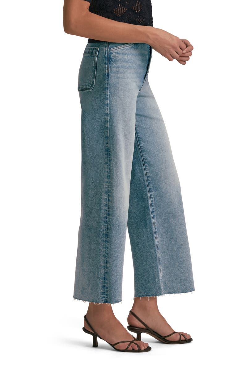 Favorite Daughter The Mischa Raw Hem Super High Waist Wide Leg Jeans, Alternate, color,
