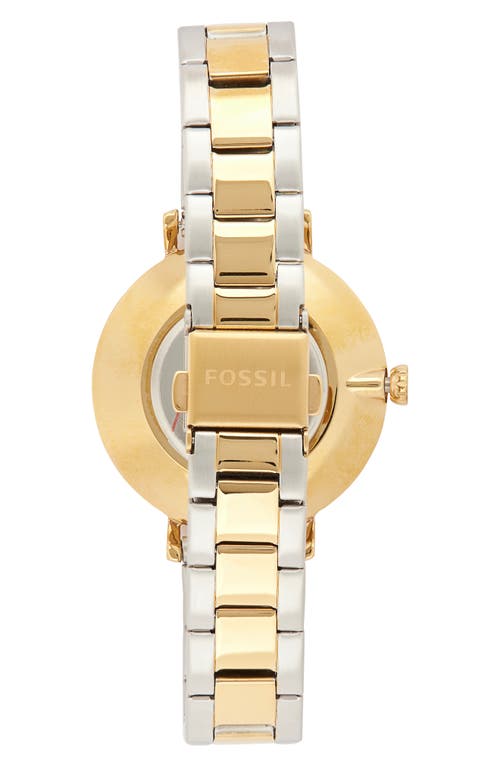 Fossil Carlie Two Tone Bracelet Watch In Gold
