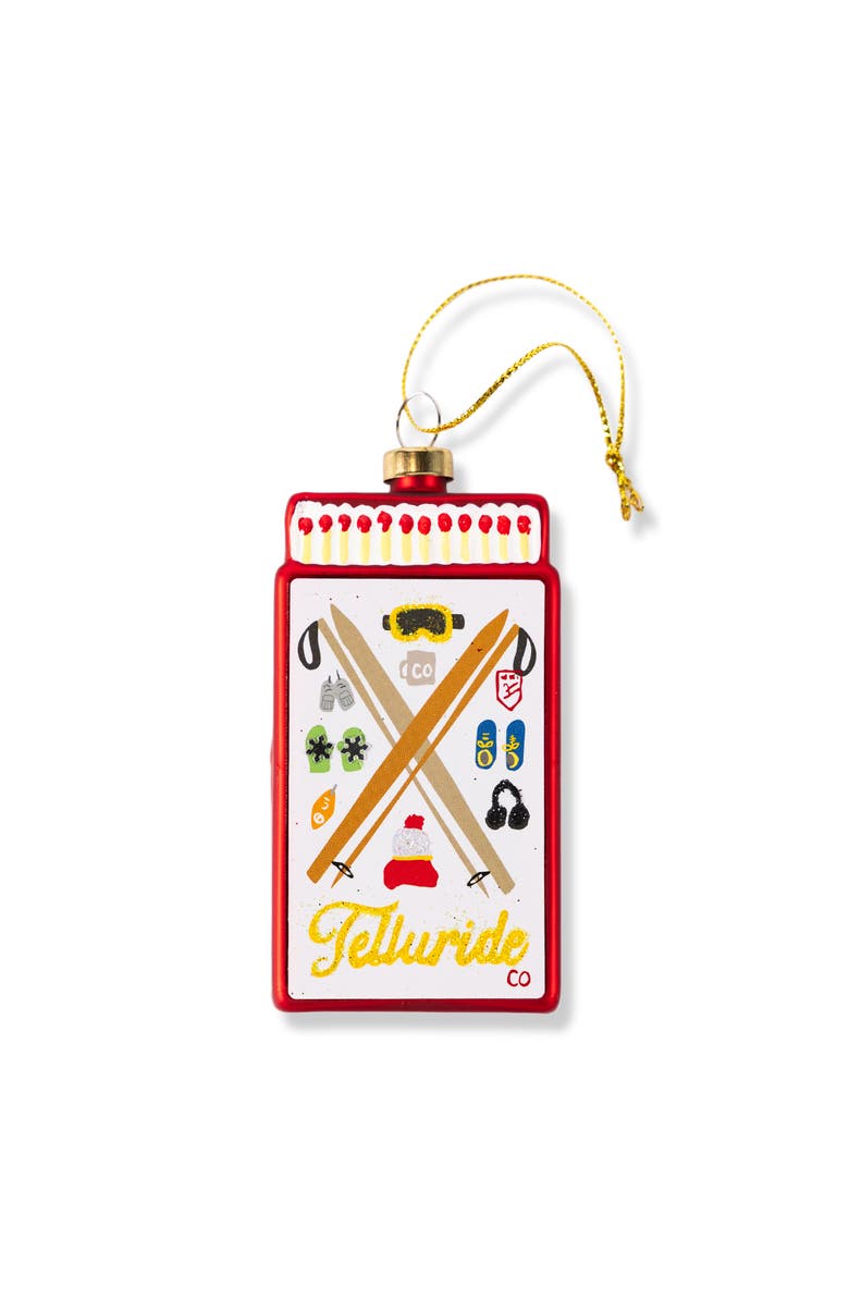 Furbish Matchbook Ornament - Telluride, Main, color, Red