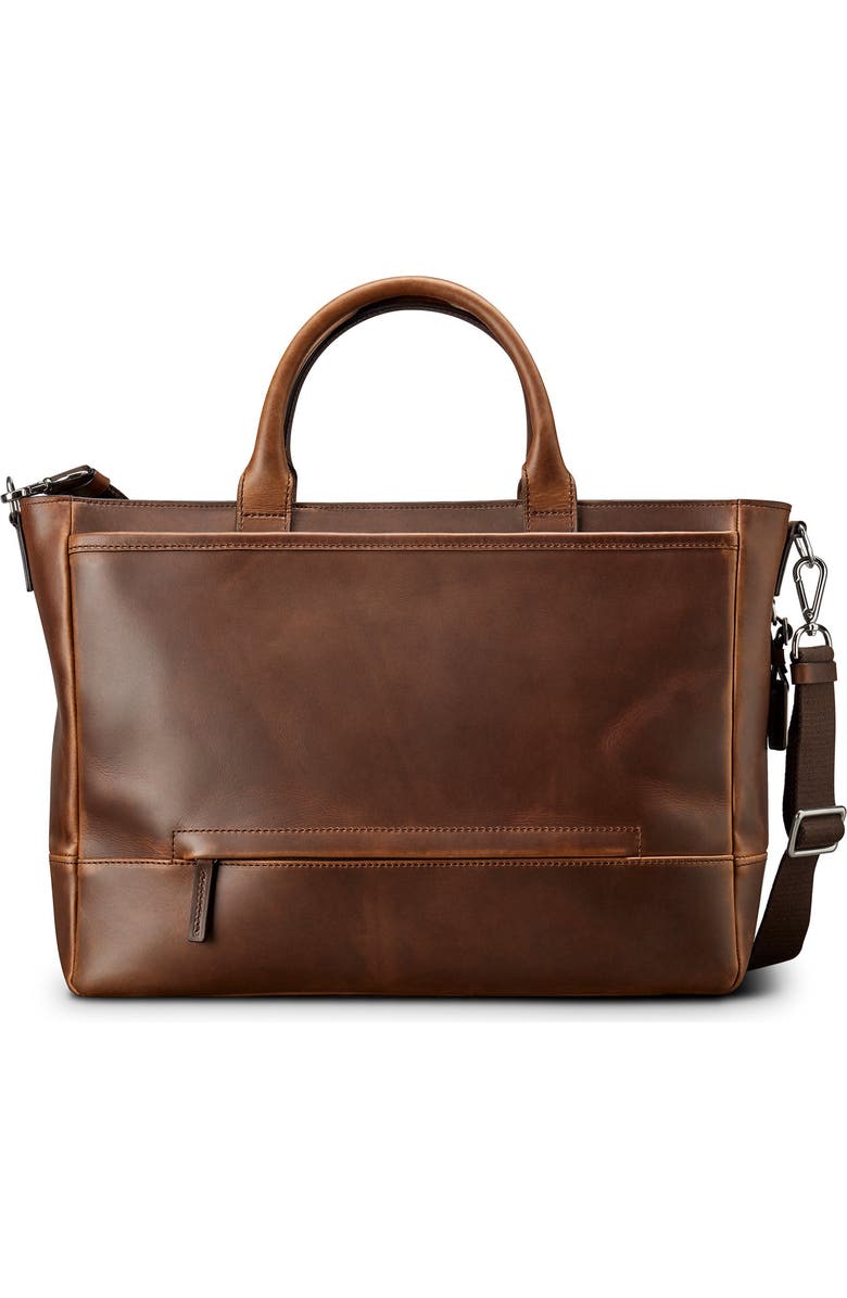 Shinola Navigator Leather Briefcase, Alternate, color,