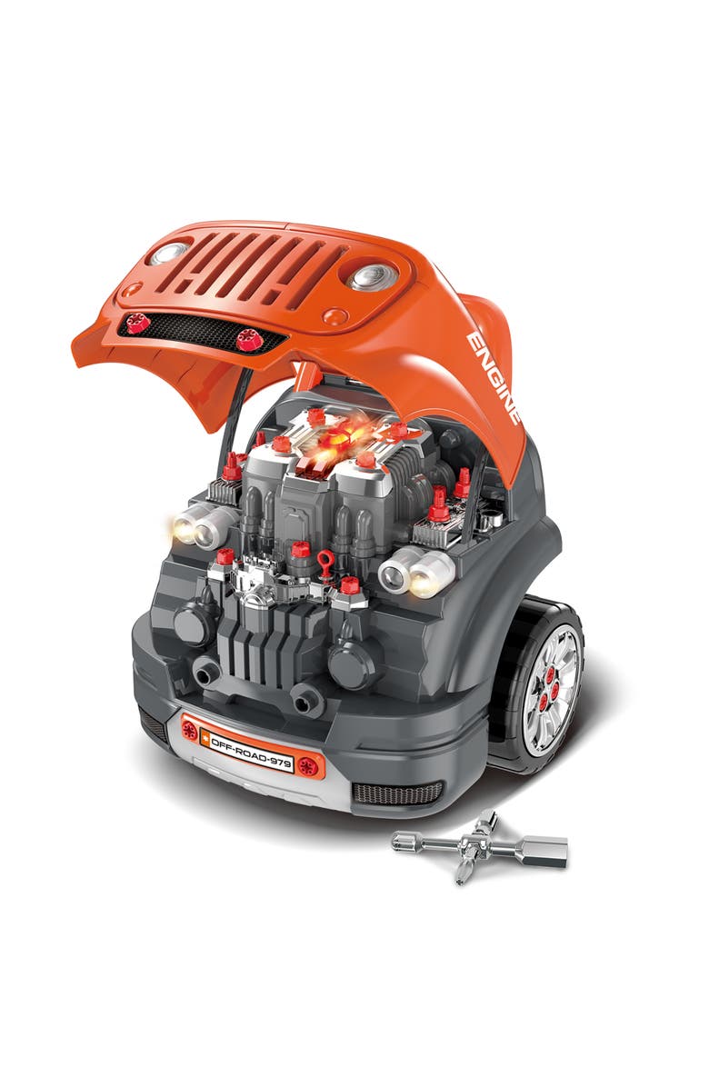 THE BUBBLE FACTORY Atv Car Mechanic Engine Workshop (Orange) Cool Take Apart And Rebuild Engine, Alternate, color, Orange