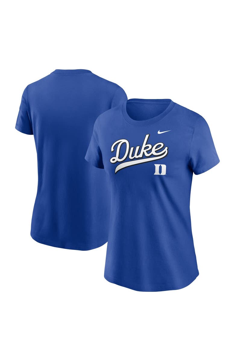 Nike Women's Nike Royal Duke Blue Devils Local Script T-Shirt, Main, color, 