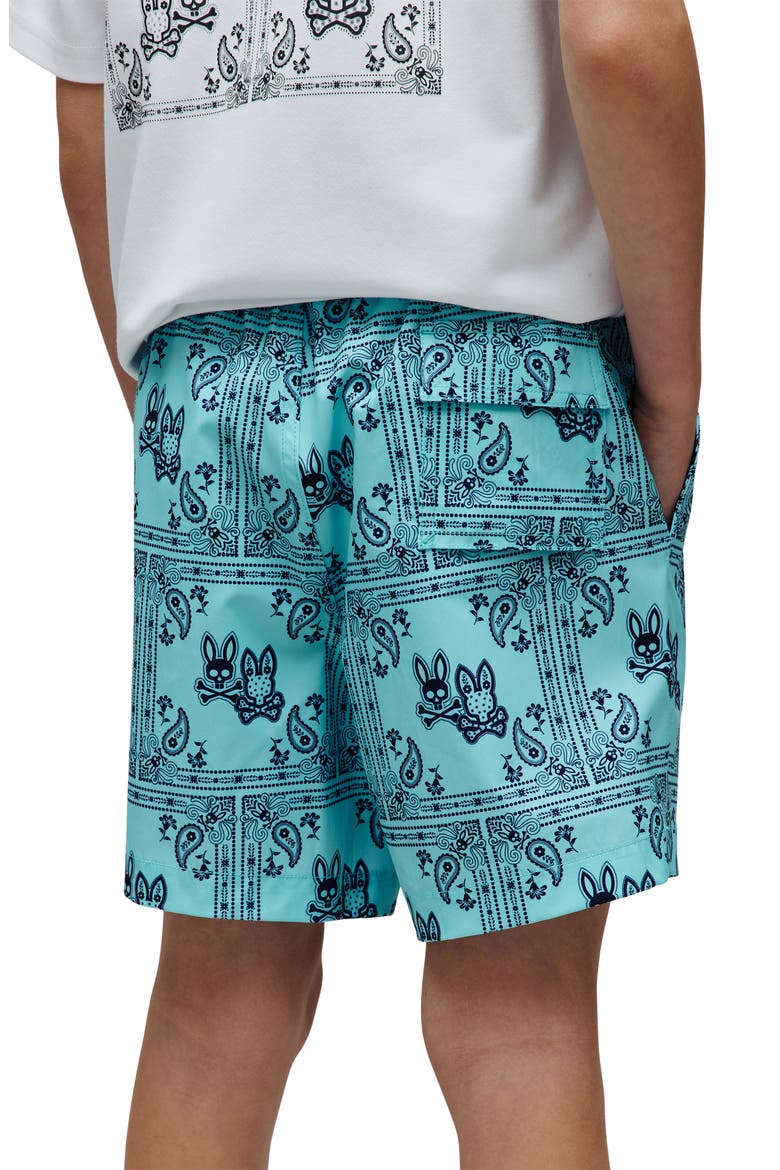 Kids' Luke Paisley Print Swim Trunks, Alternate, color, ANTIGUA SAND