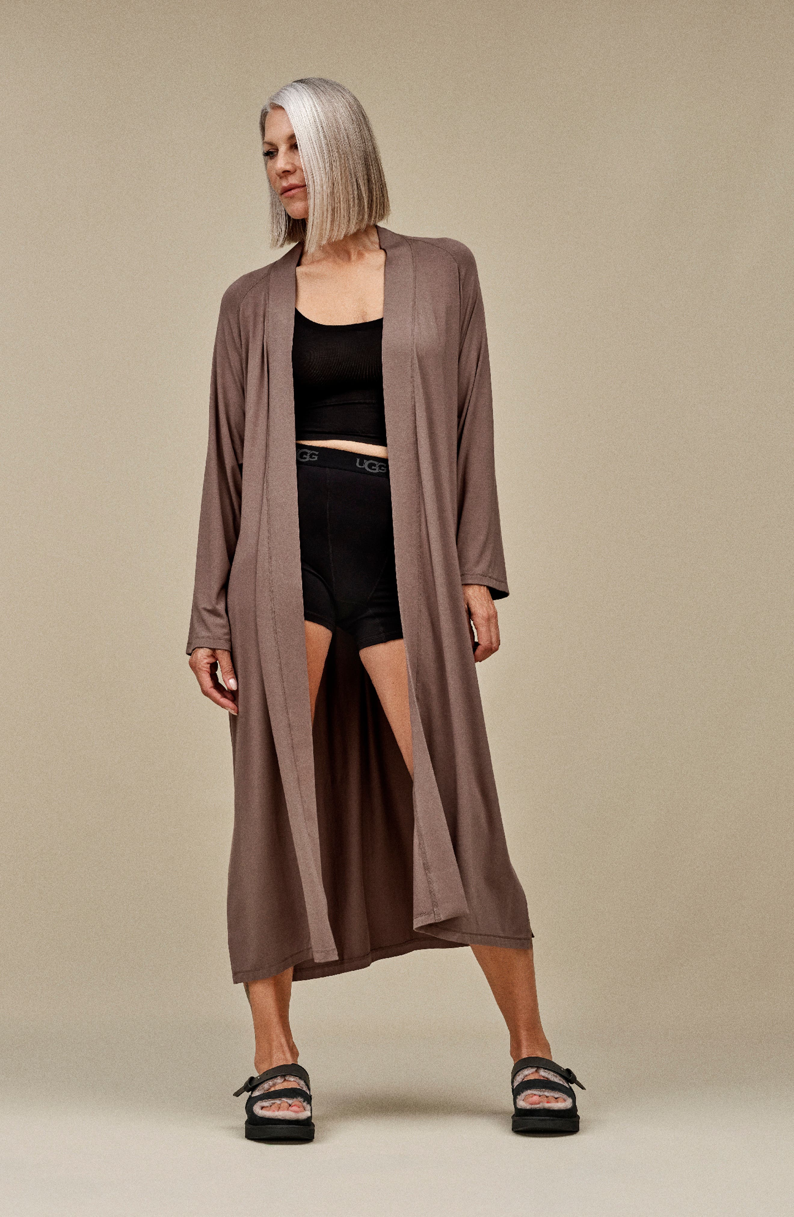 UGG<sup>®</sup> Greenport Genuine Shearling Slide Sandal, Alternate, color, 