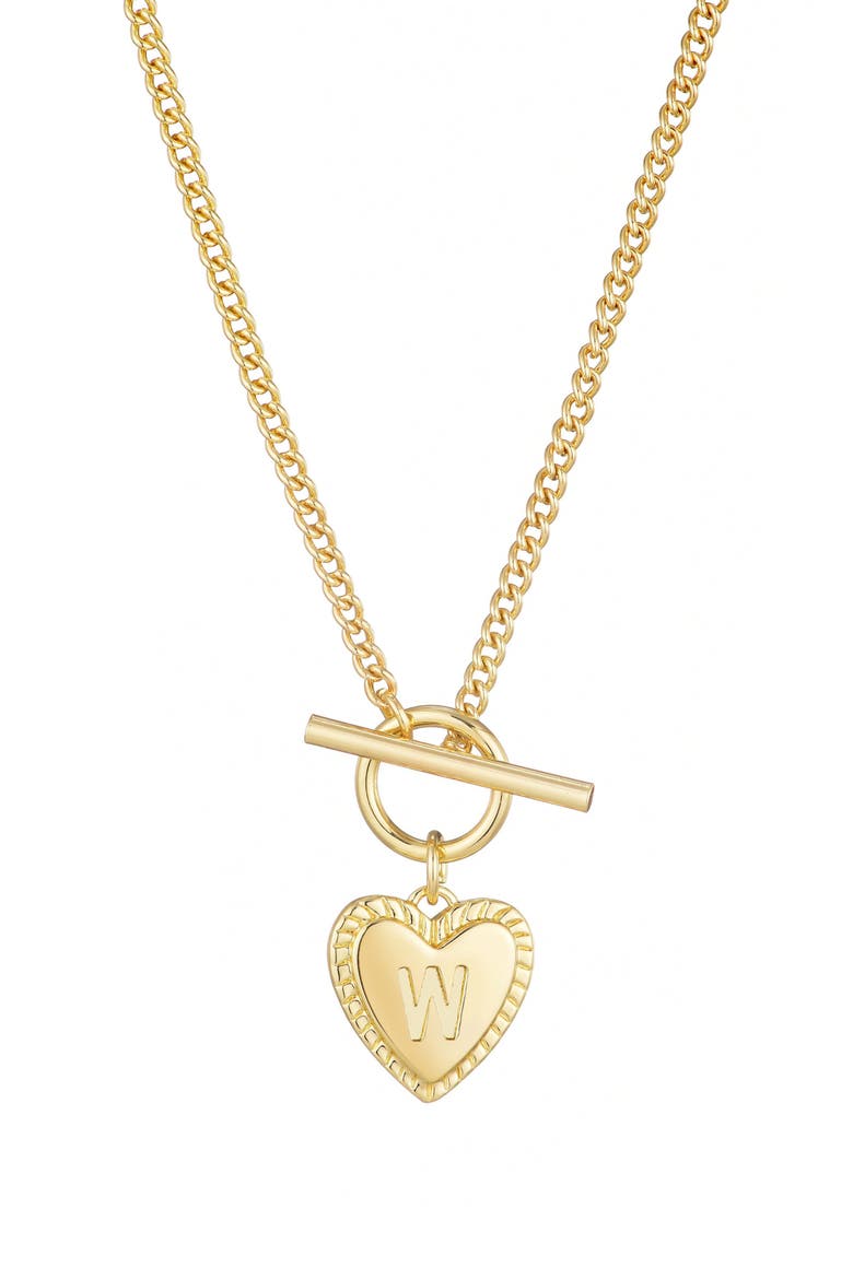 Initial Heart Toggle Necklace, Main, color, GOLD-W