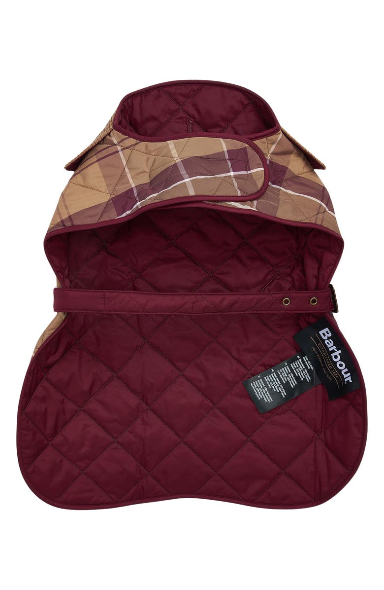 Barbour Quilted Tartan Dog Coat, Alternate, color,