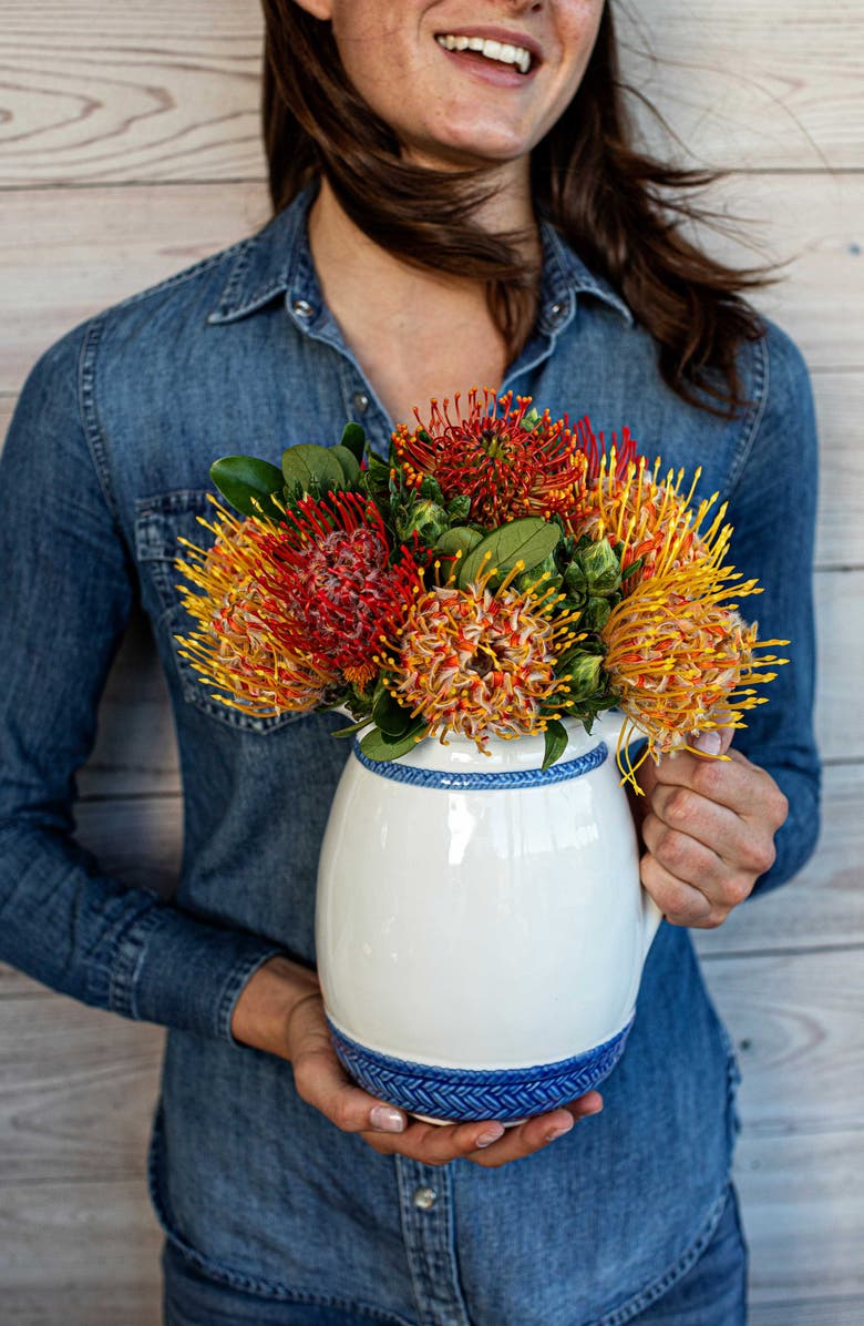 Juliska Le Panier Delft Blue Pitcher, Alternate, color, Delft Blue