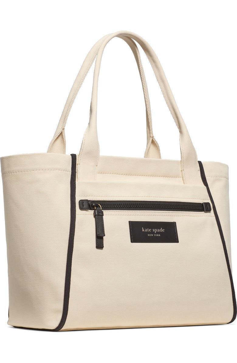 Kate Spade New York dash canvas large tote bag, Alternate, color, Natural
