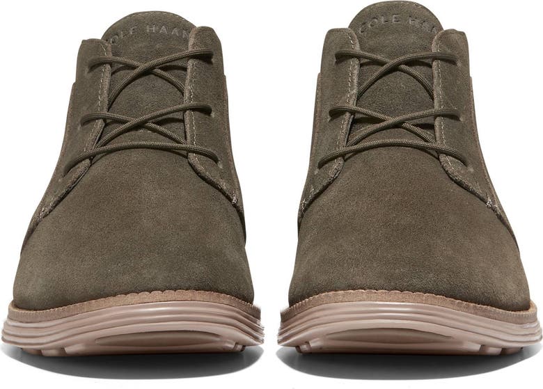 Cole Haan Men's OriginalGrand Chukka Boots – Blue Leather Ankle Boots (Style C38311)